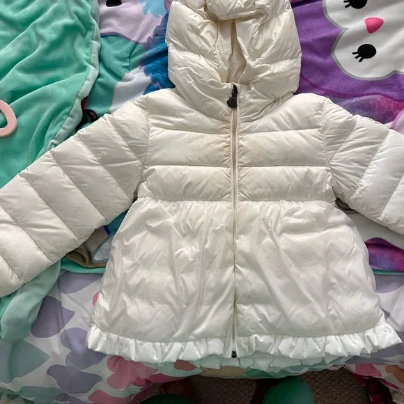 Moncler Kids White Puffer Jacket - Picture 1 of 8